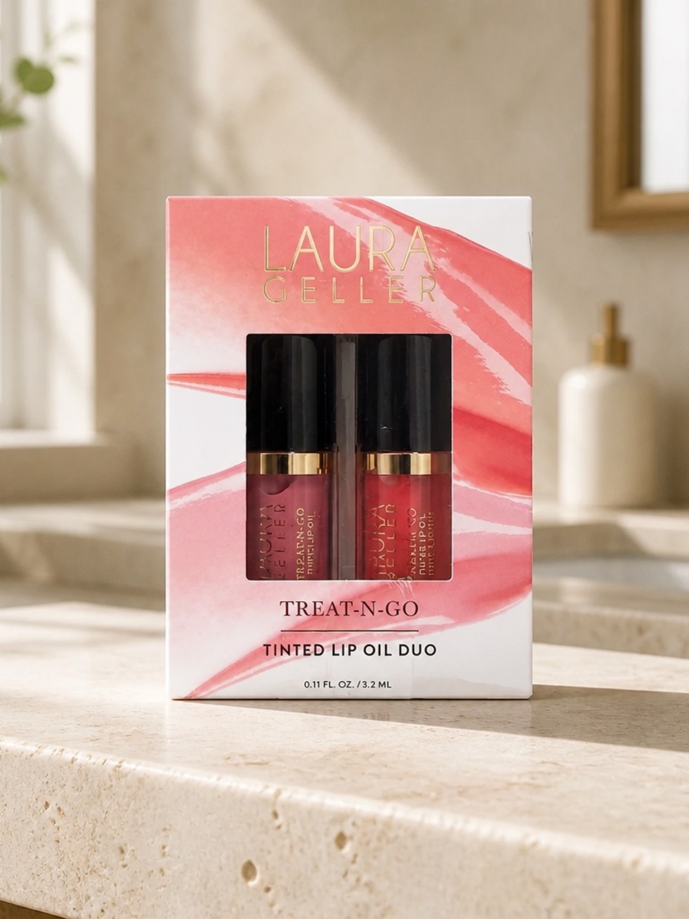 Laura Geller Treat-N-Go Tinted Lip Oil Duo 2-Piece Set